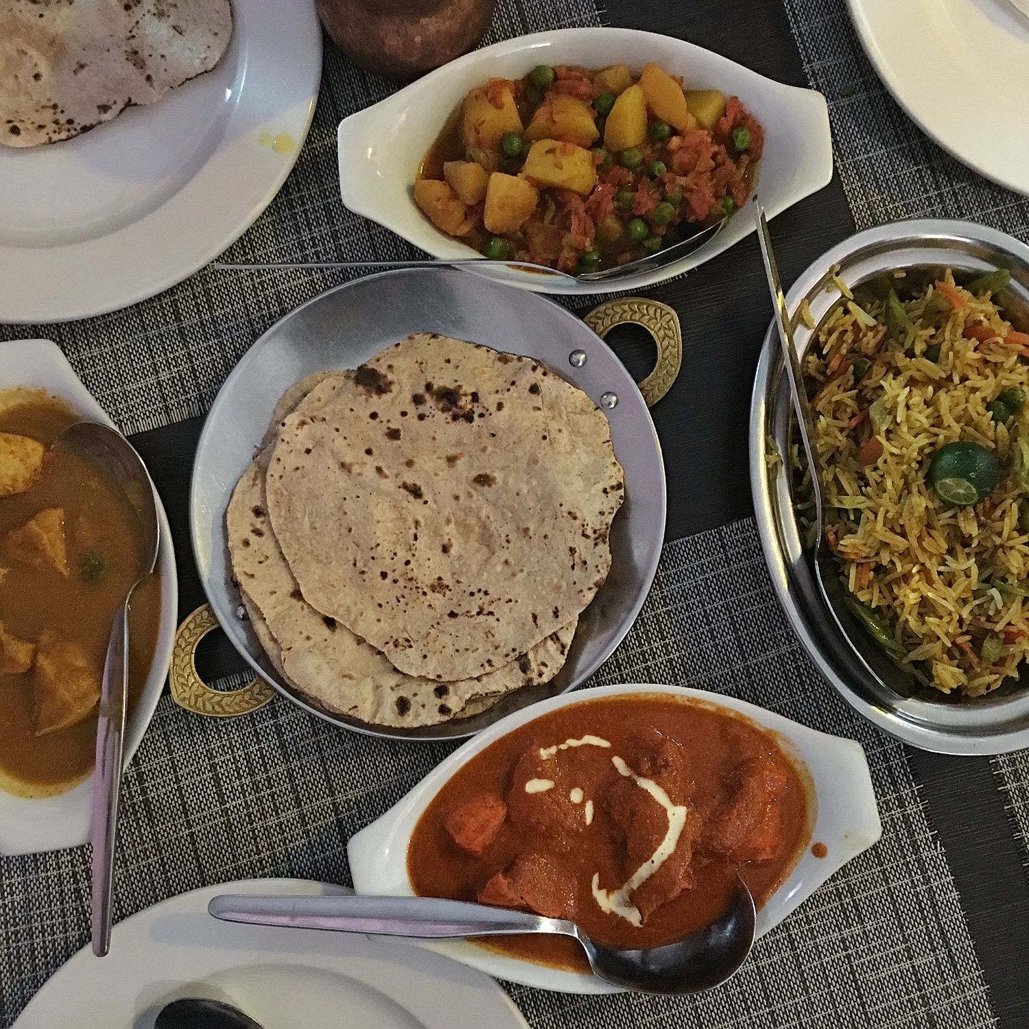A home-cooked Indian meal served at a homestay in Panchgani